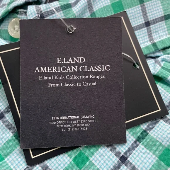 E-land button down dress shirt size 8 New with tags in bag - Picture 4 of 6